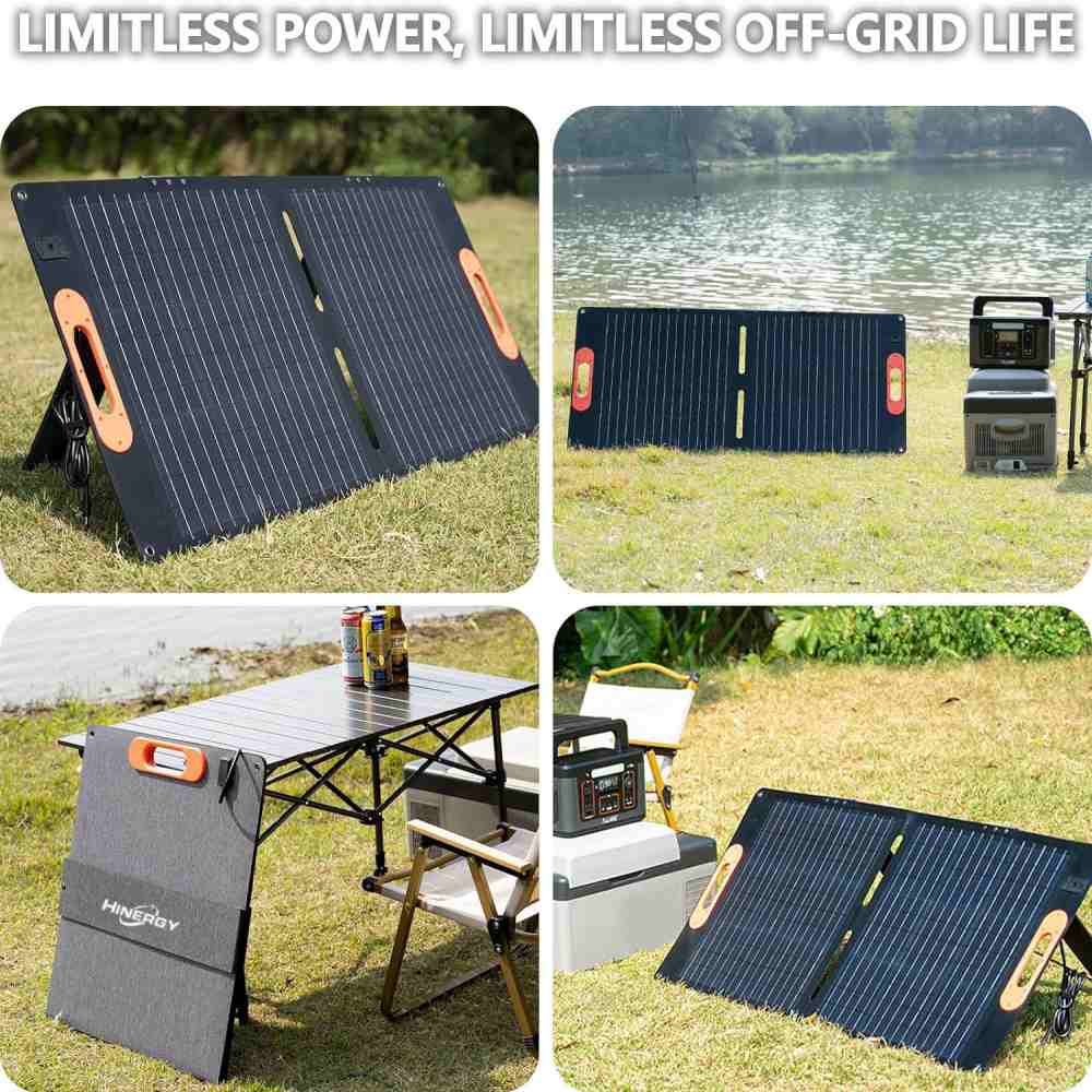 El mejor cargador de paneles solares portátil plegable de 100 vatios para remolques de camping