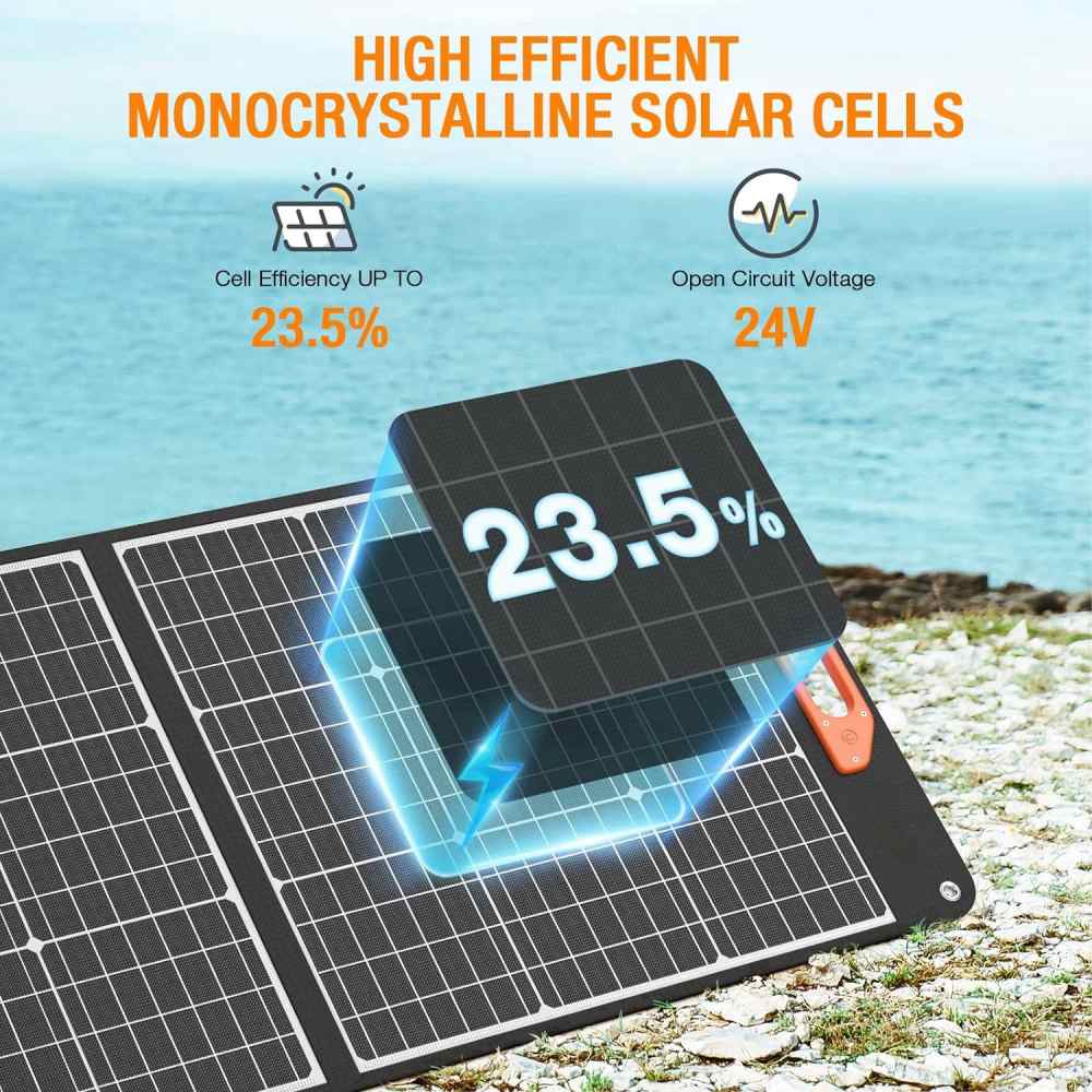 Los mejores paneles solares plegables portátiles ultraligeros de alta eficiencia de 200 vatios para acampar