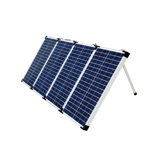 Hinergy Maleta solar plegable monocristalina portátil con 4 carpetas, 200 vatios y 12 voltios