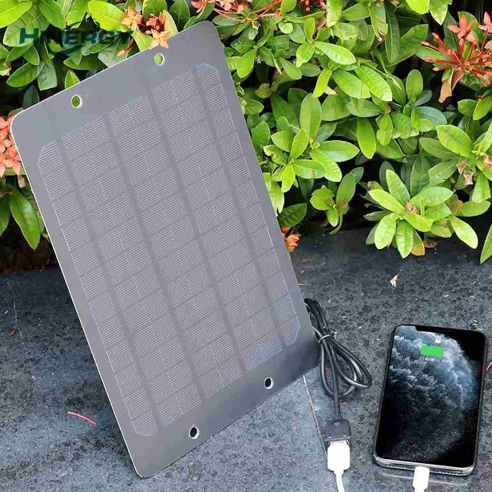 Hinergy Mini Panel Solar con Puerto de Conexión de Salida Micro USB Cargador de Teléfono