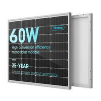 Precio del panel solar monocristalino de 60 vatios y 12 voltios 12 V 60 W