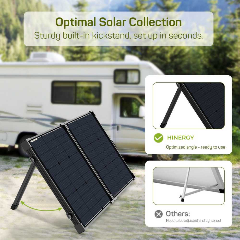 Kit de maleta solar portátil de 160 vatios y 12 voltios para caravana