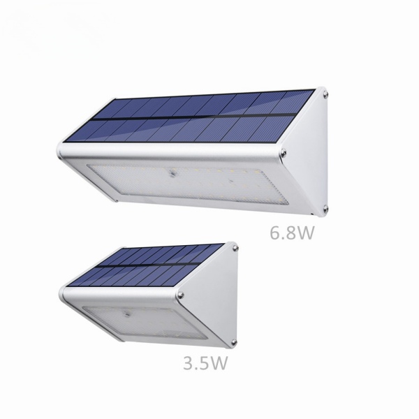 Lámpara de inducción solar para exteriores Ip65, luz LED de montaje en pared para valla de jardín