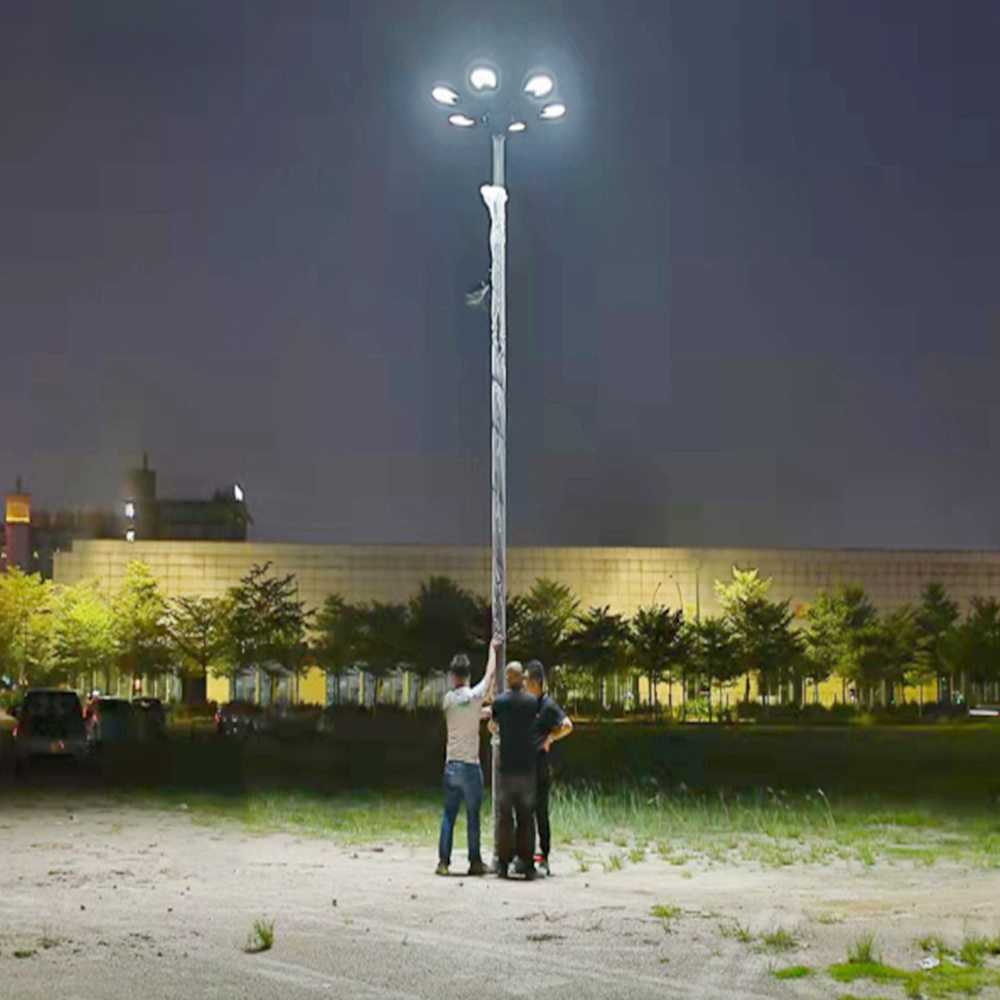 Luces de poste de lámpara solar de alto lumen | Iluminación comercial al aire libre