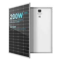 El mejor precio del panel solar fotovoltaico monocristalino de 200 vatios y 12 voltios 200W 12V