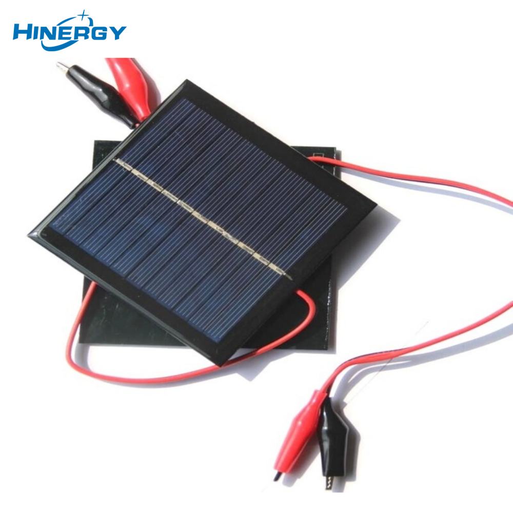 Hinergy Mini módulo de panel solar pequeño 5 V 5,5 V 6 V 12 V 18 V DIY cargador de células solares epoxi con clip de cocodrilo 