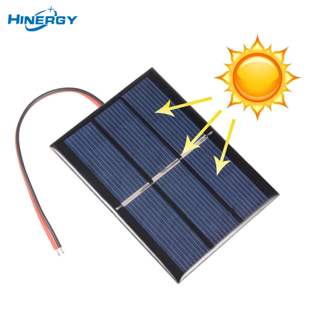 Hinergy DIY cableado de células solares 1 V 1,5 V 2 V 3 V 4 V 5 V 6 V 12 V 18 V CC conexión mini panel solar con cable 