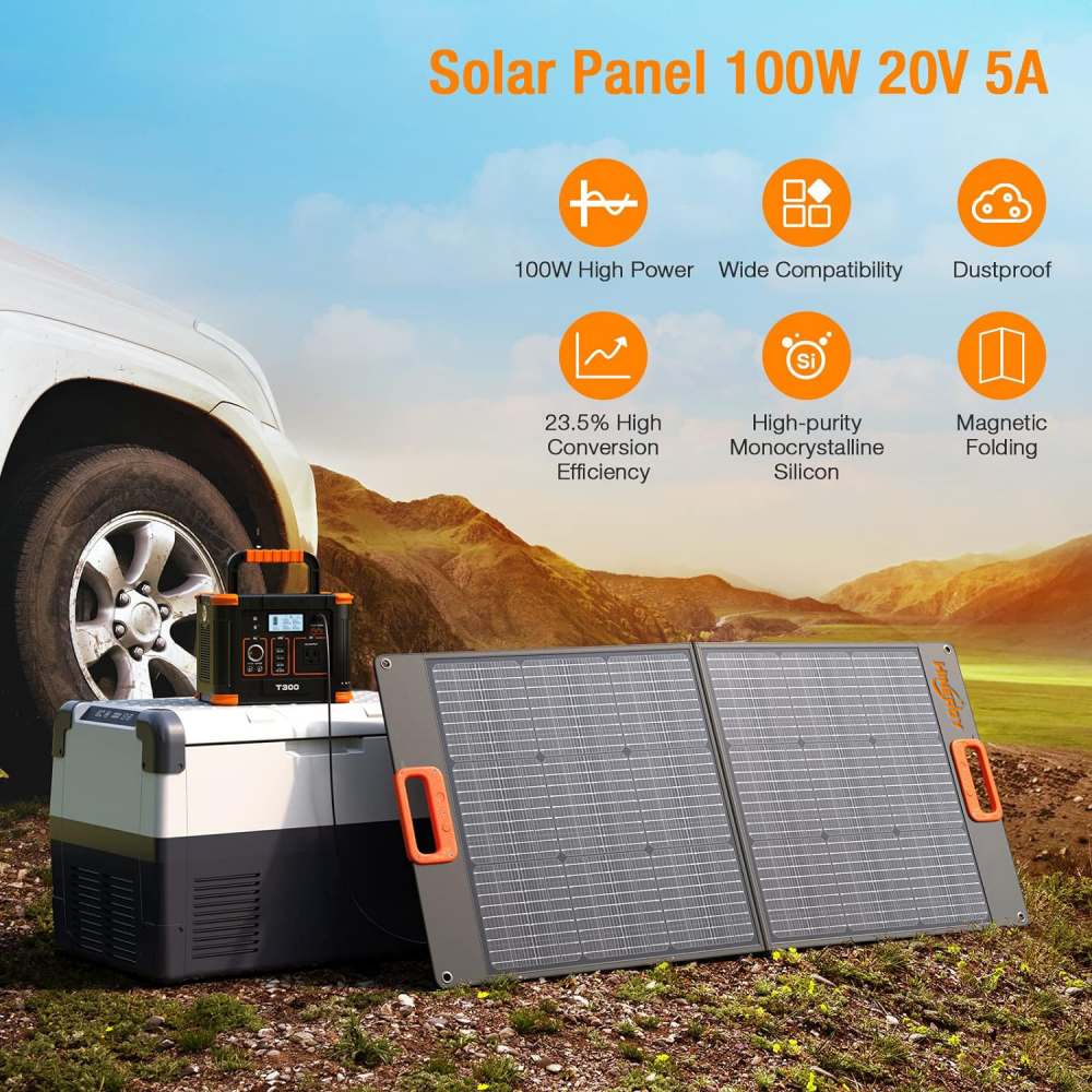  El mejor cargador de paneles solares portátil plegable de 100 vatios para remolques de camping