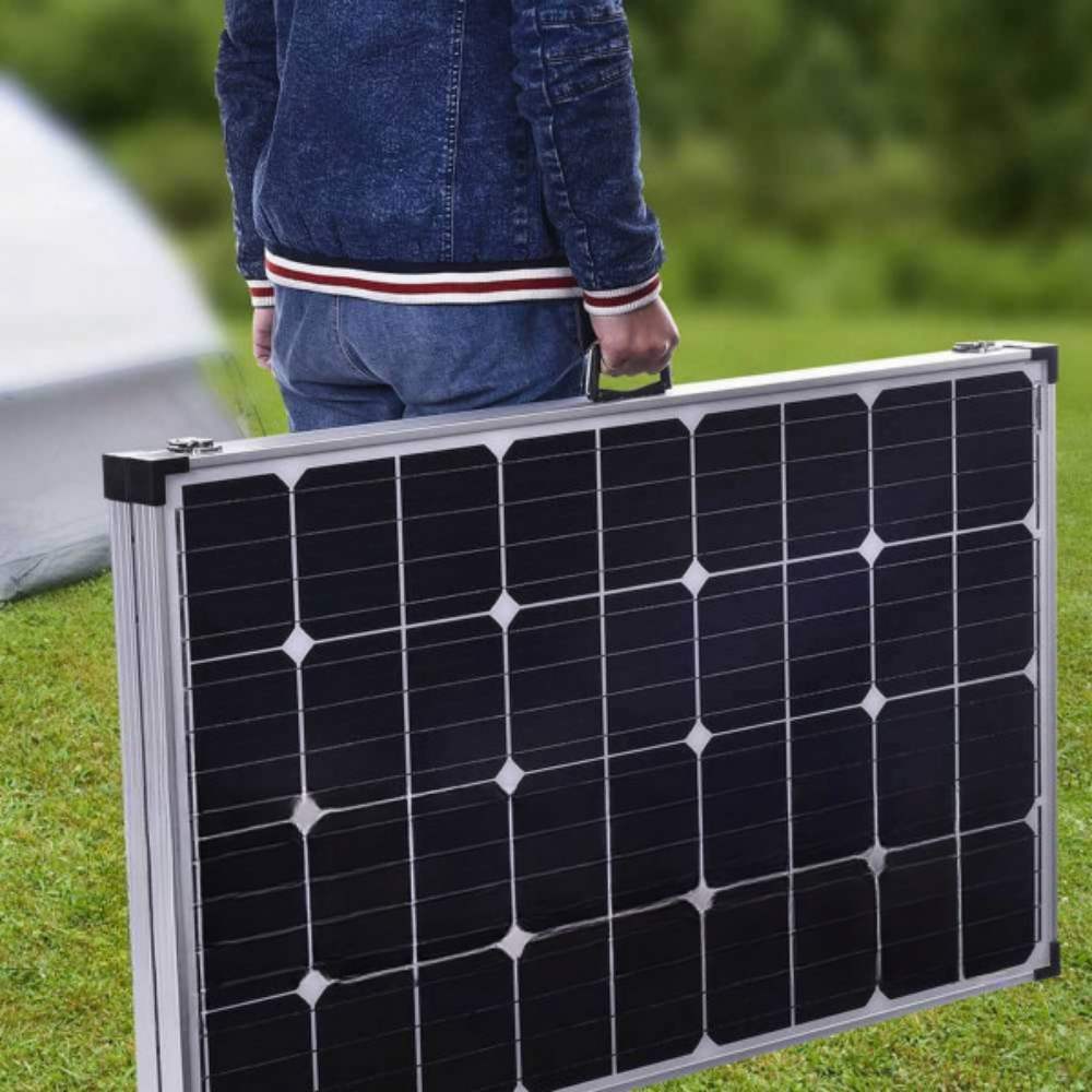 Maleta plegable monocristalina portátil con panel solar, 200 vatios, 12 voltios, 200W, para acampar