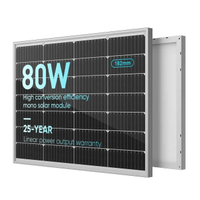 Precio del panel solar monocristalino de 12 voltios y 80 vatios 80W 12V