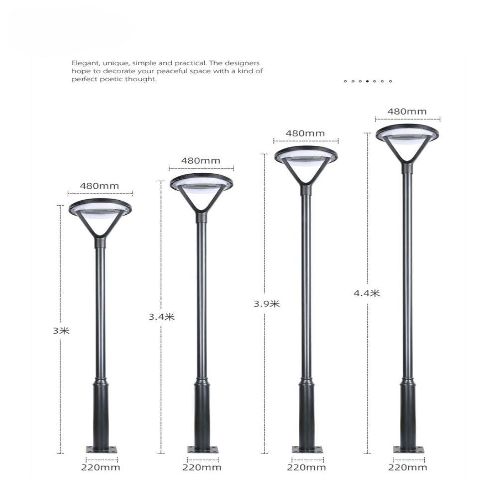 Luces solares para postes | Luces solares montadas en postes con energía solar para exteriores