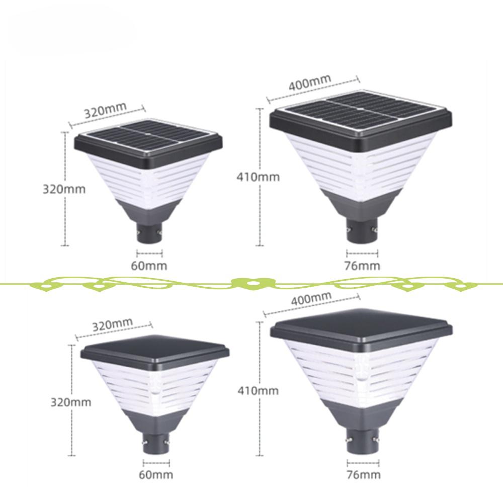 Lámpara solar posterior | Luz de poste al aire libre con energía solar