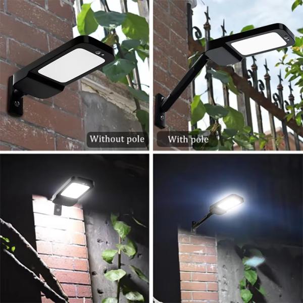 Luces de pared con energía solar | Farola exterior con sensor de movimiento