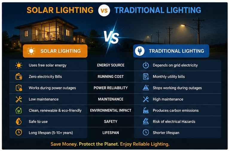 Sistema de iluminaci&oacute;n solar para el hogar versus iluminaci&oacute;n tradicional.webp