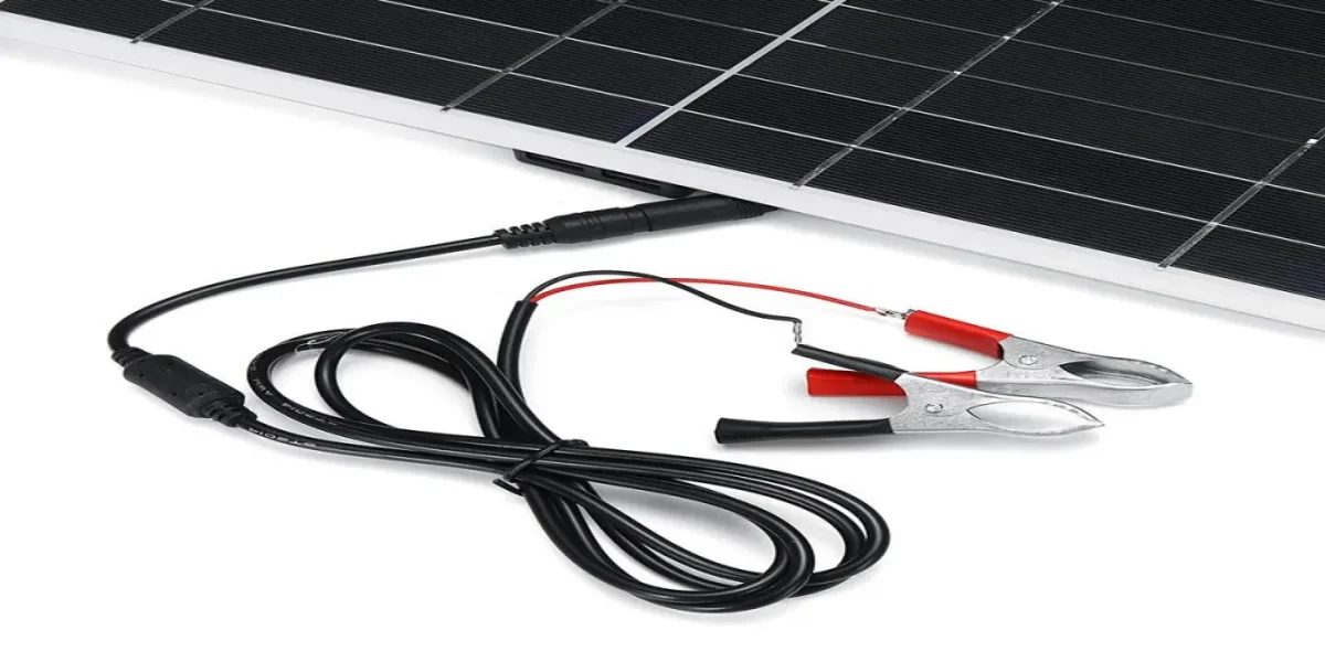 Mini cable de clip para panel solar con pinzas de cocodrilo para conexi&oacute;n de bater&iacute;a